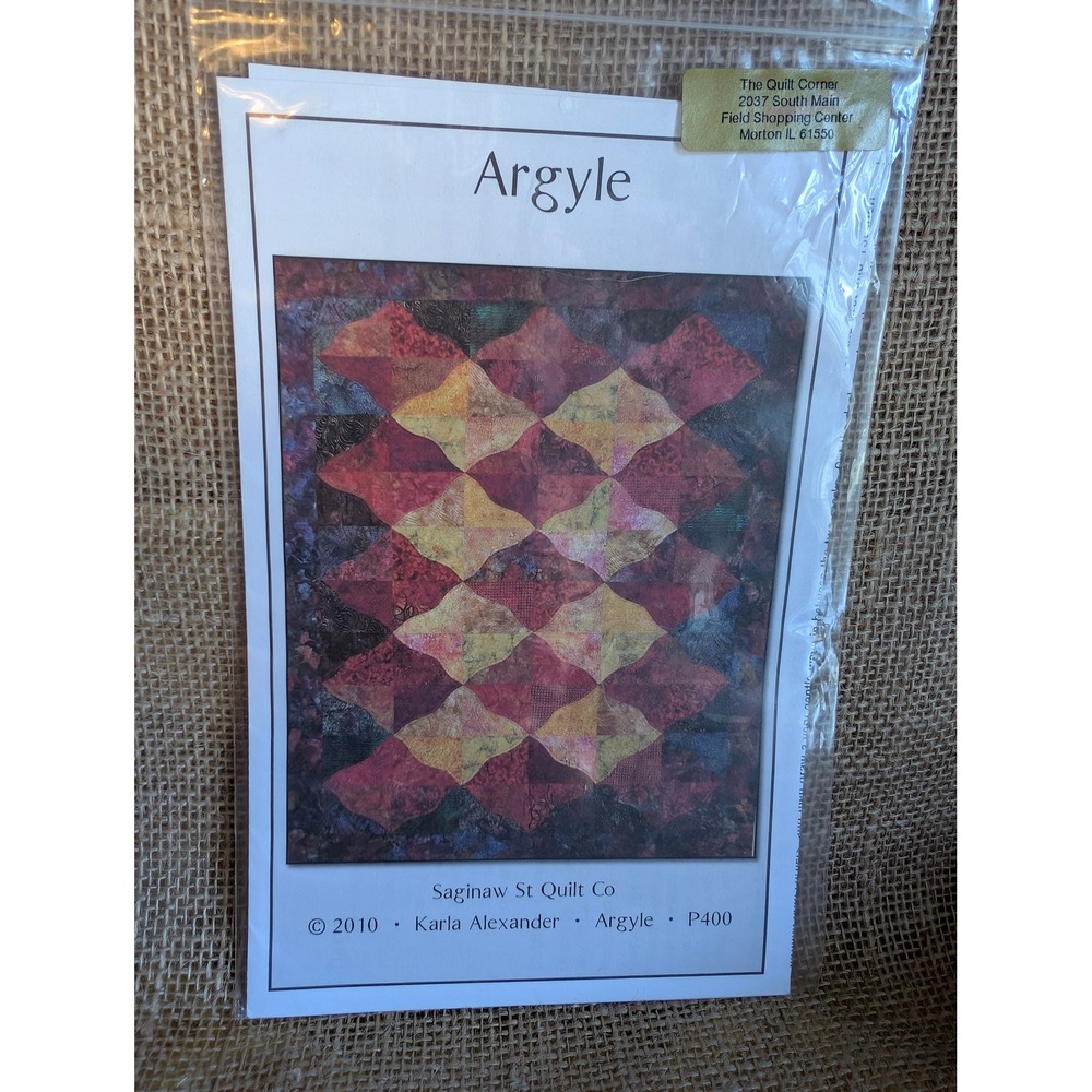 Saginaw St Quilt Co Argyle Pattern P400 Karla Alexander Batik Quilt Design 2010